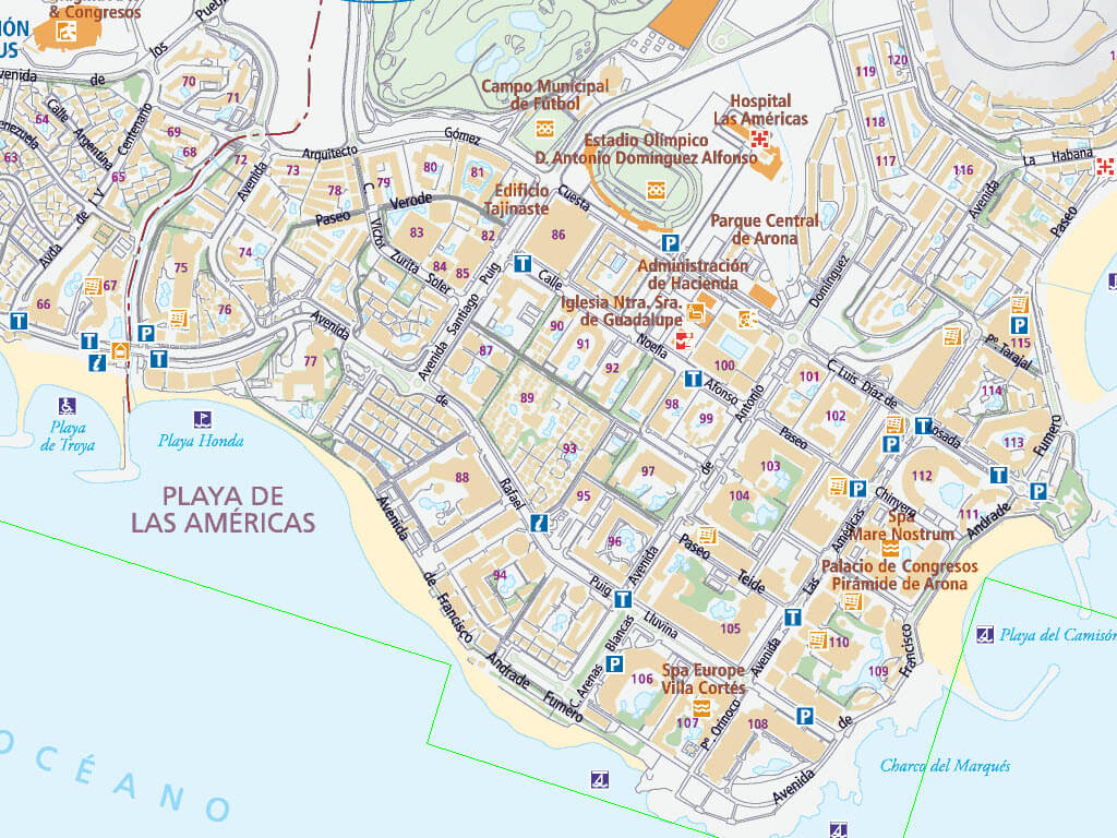 Map Of Las Americas Tenerife Playa De Las Am ricas Map LVLE Map Of Las Americas Tenerife Playa De Las Am ricas Map LVLE